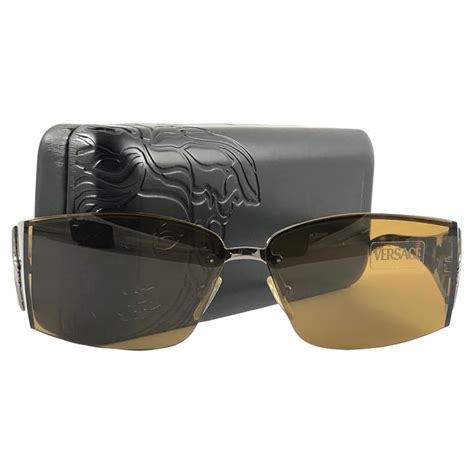 versace black tortoise half rimlesss frane|Versace Tortoise Original Vintage Sunglasses for sale .